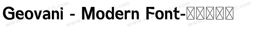 Geovani - Modern Font字体转换